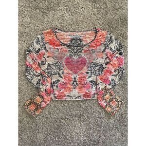 V Christina Y2K Embellished Crop Top